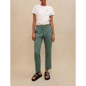 Maje Sage Green Straight Cup Tailored Trouser Pants Size 36 or Small